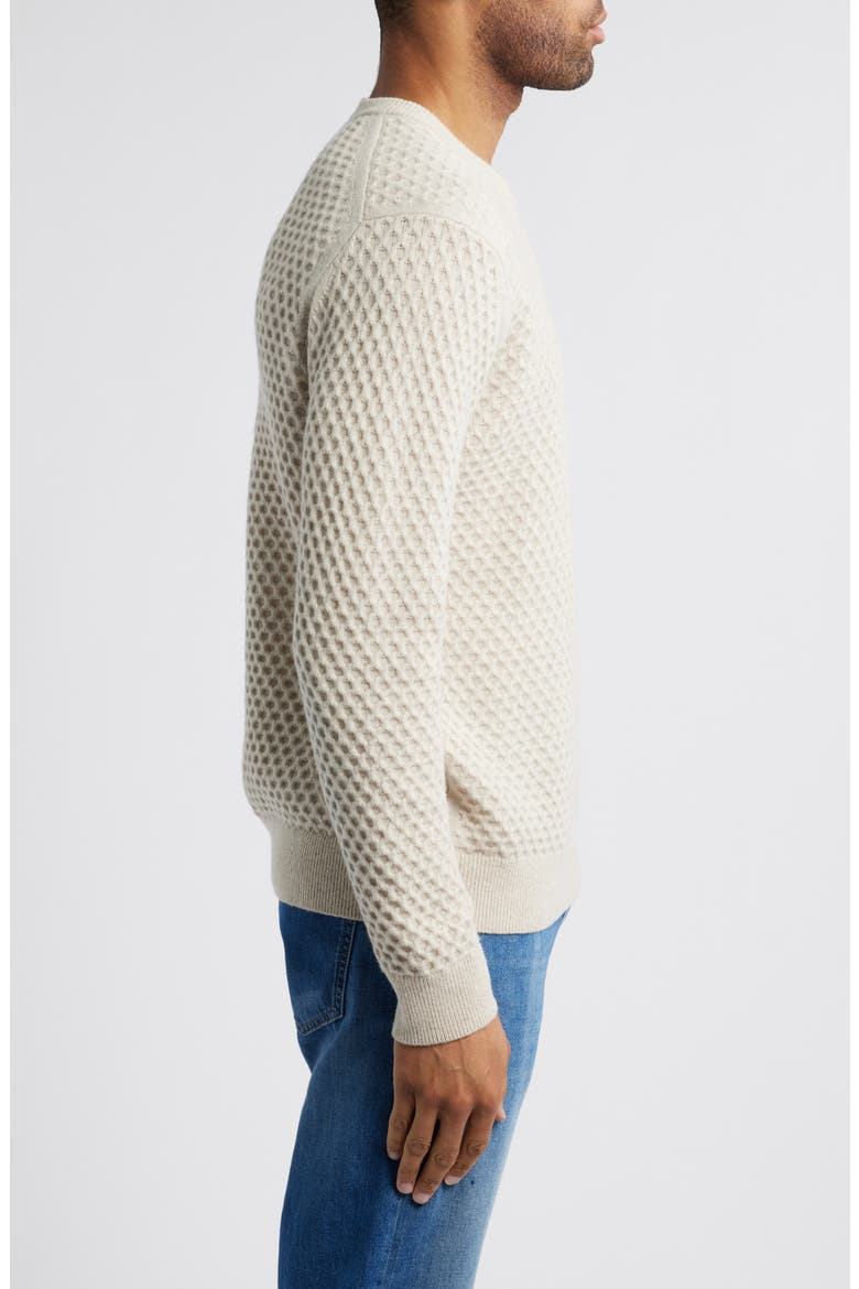 Carrick Honeycomb Wool & Alpaca Sweater, Alternate, color, OATMEAL HEATHER
