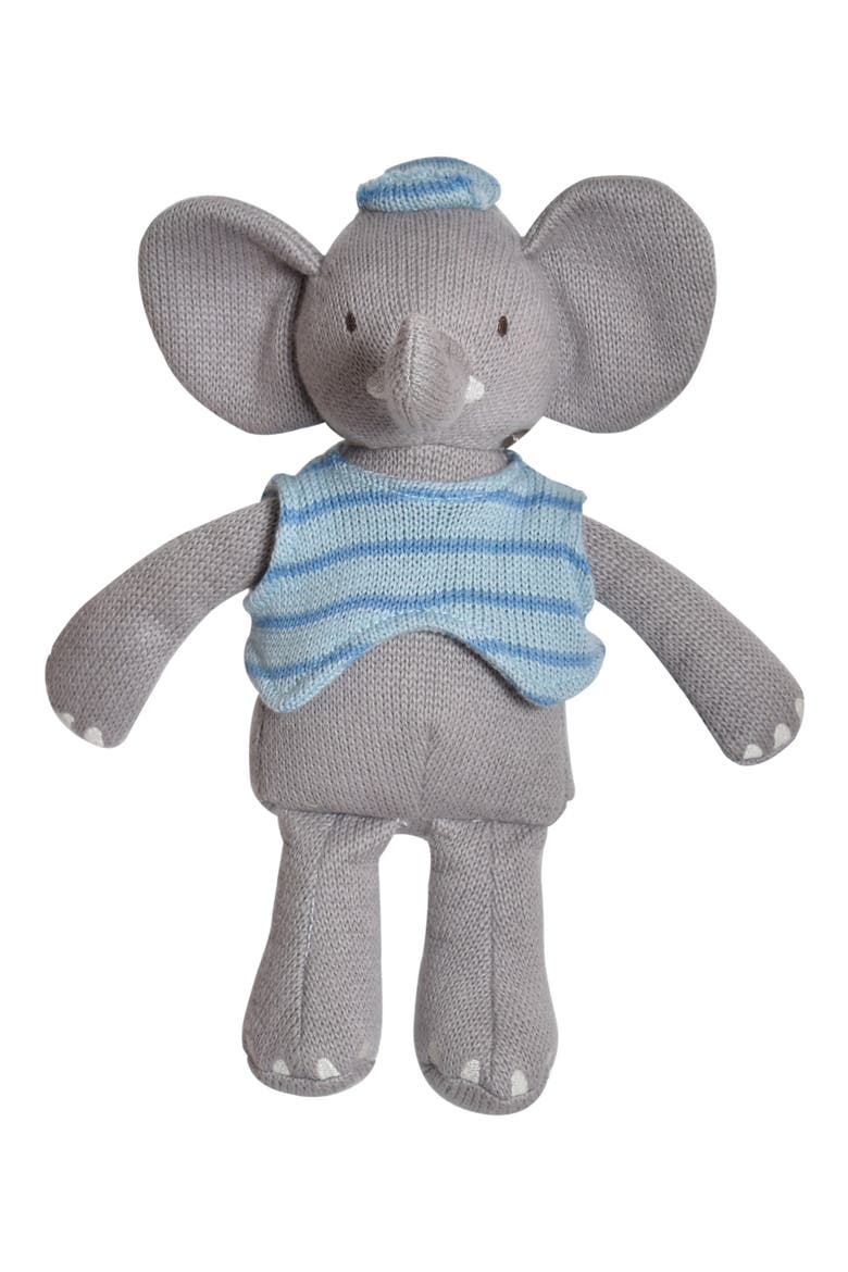 Alvin the Elephant Knit Stuffed Animal, Alternate, color, NO COLOR