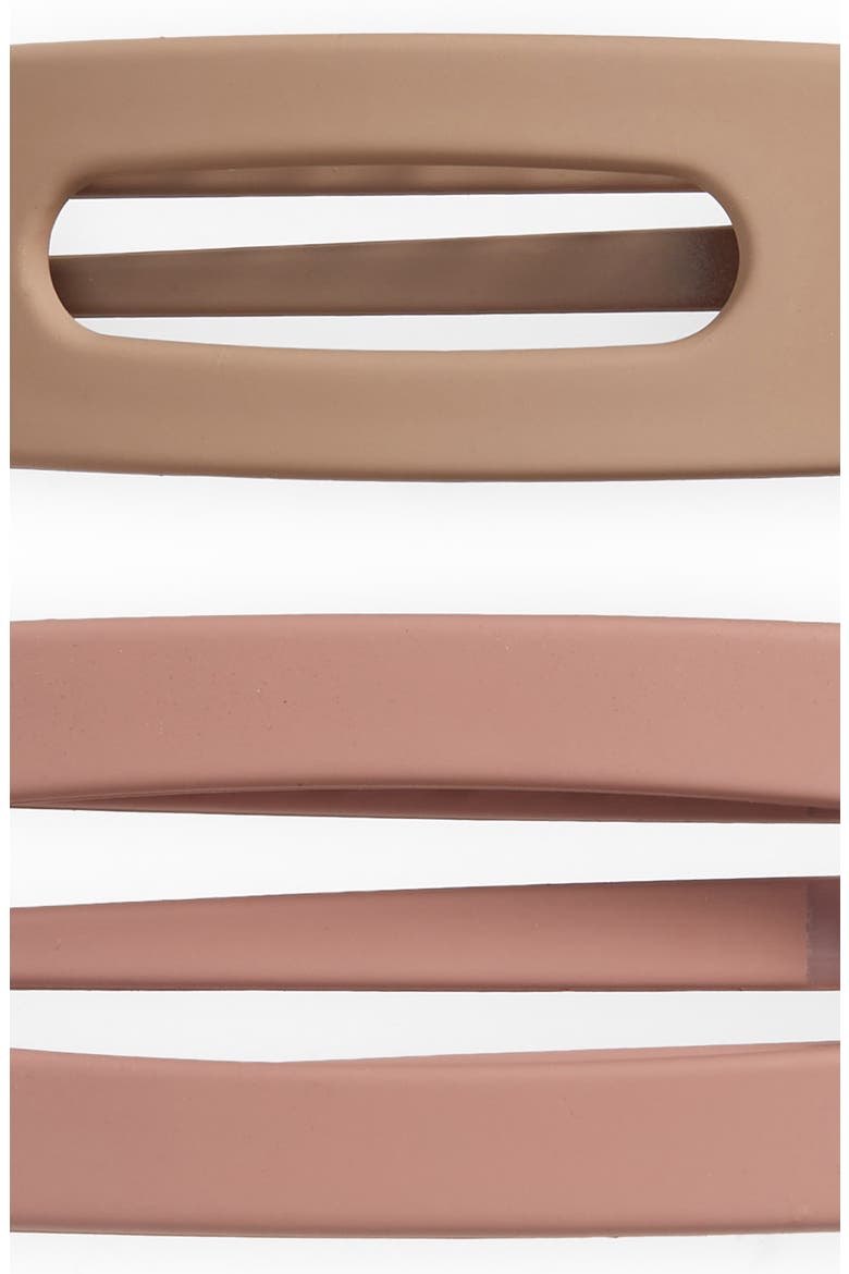Assorted 3-Pack Matte Flat Lay Claw Clips, Alternate, color, TERRACOTA