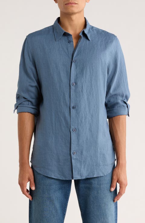 Enzo Linen Button-Up Shirt