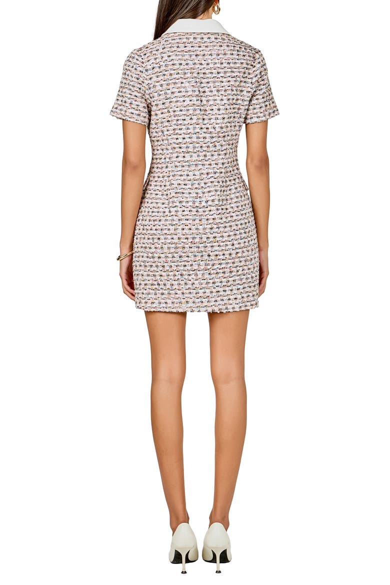 Tweed Minidress, Alternate, color, PINK MULTI