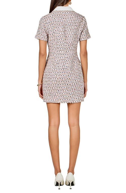 Endless Rose Tweed Minidress In Gray