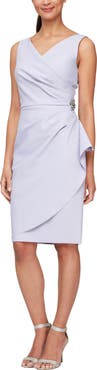 Alex Evenings Contour Collection Side Ruched Cocktail Dress