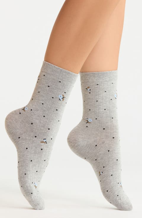 Tawny Cotton Blend Crew Socks