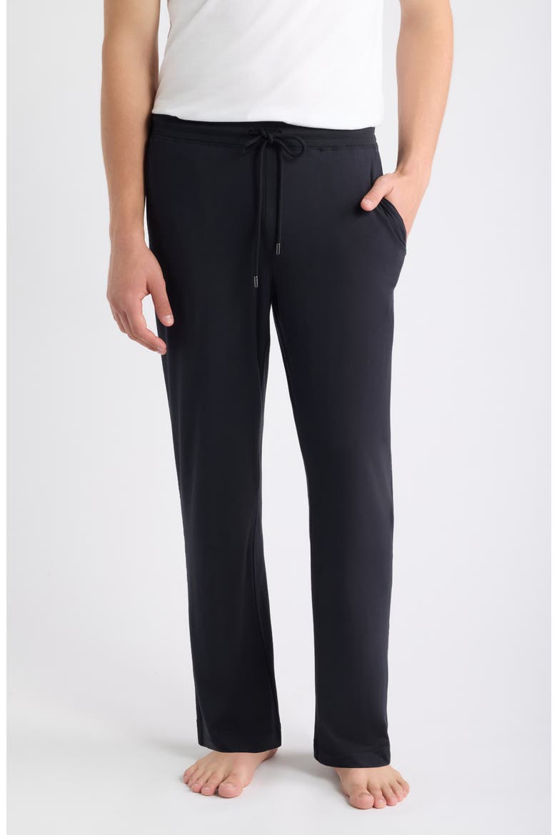 Silk Blend Lounge Pants, Main, color, BLACK