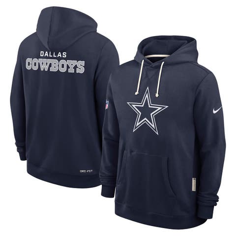 Men's Nike Navy Dallas Cowboys Sideline Initial Home Performance Pullover Hoodie