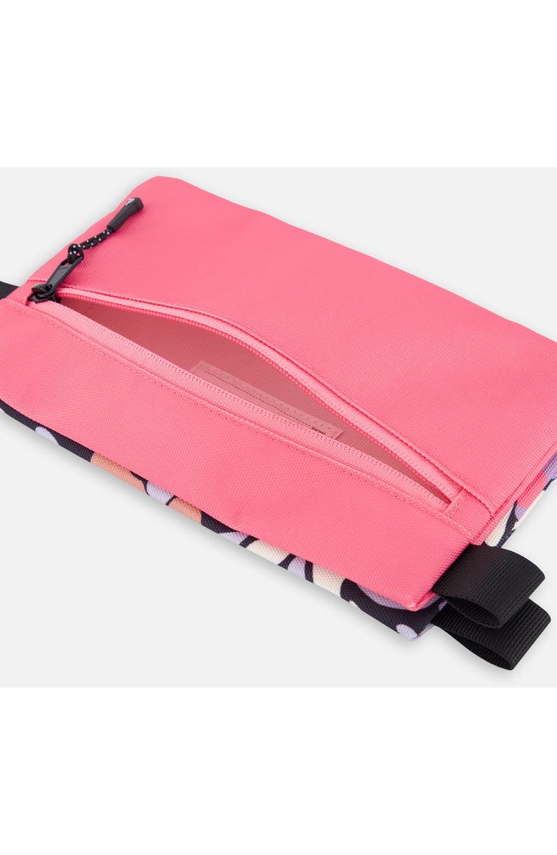 Deux par Deux Double Pencil Case Retro Flower, Alternate, color, Black