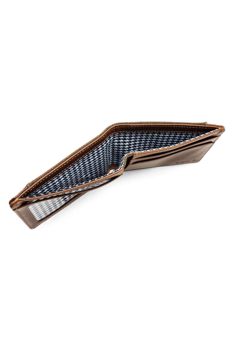 Bryant Leather & Canvas Slimster Wallet, Alternate, color, MAHOGANY/HEATHER