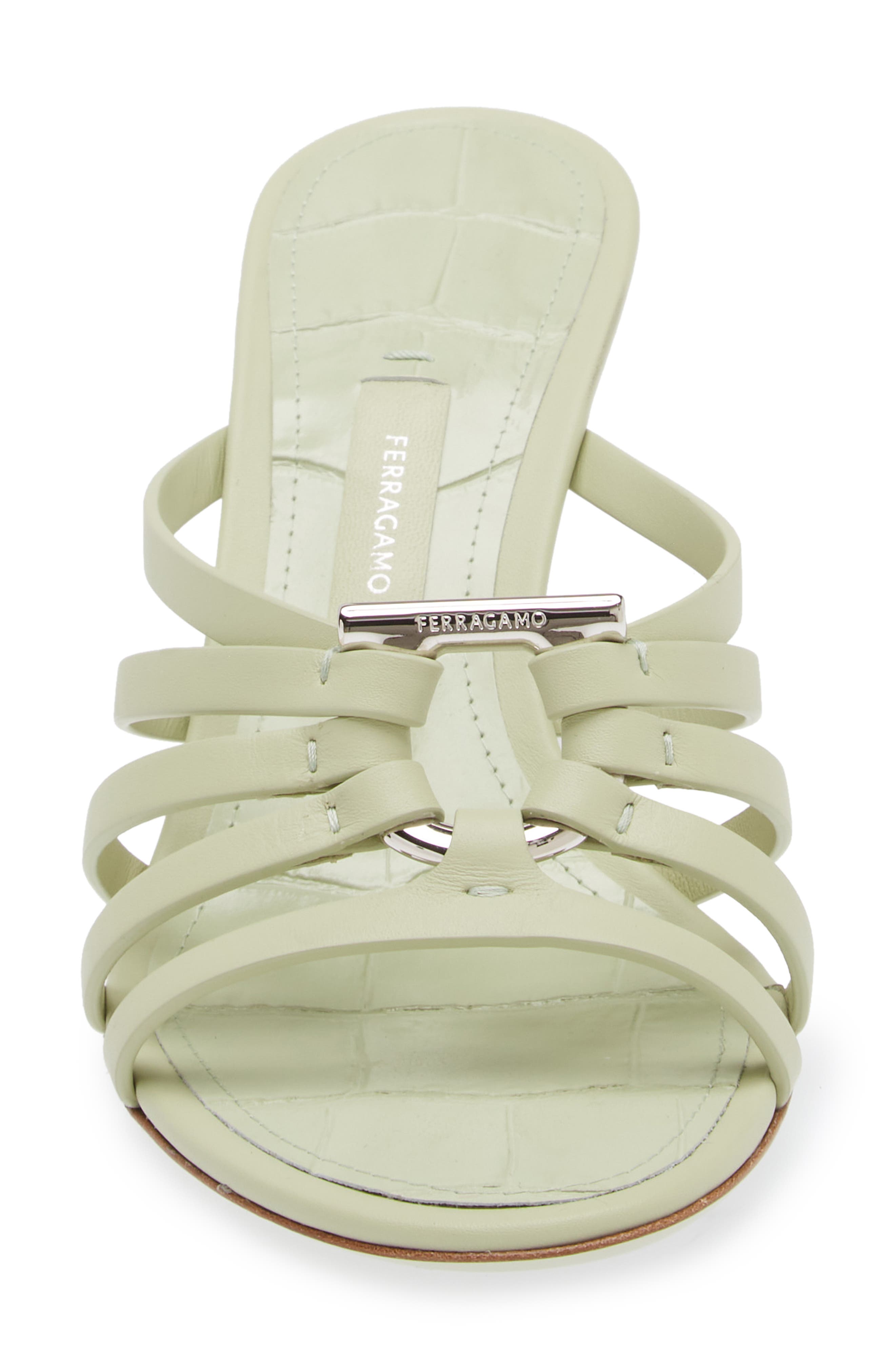 FERRAGAMO Anemone Wedge Sandal, Alternate, color, Sage