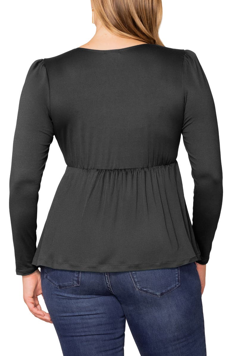Kiyonna Rylan Ruched Knit Top, Alternate, color, 