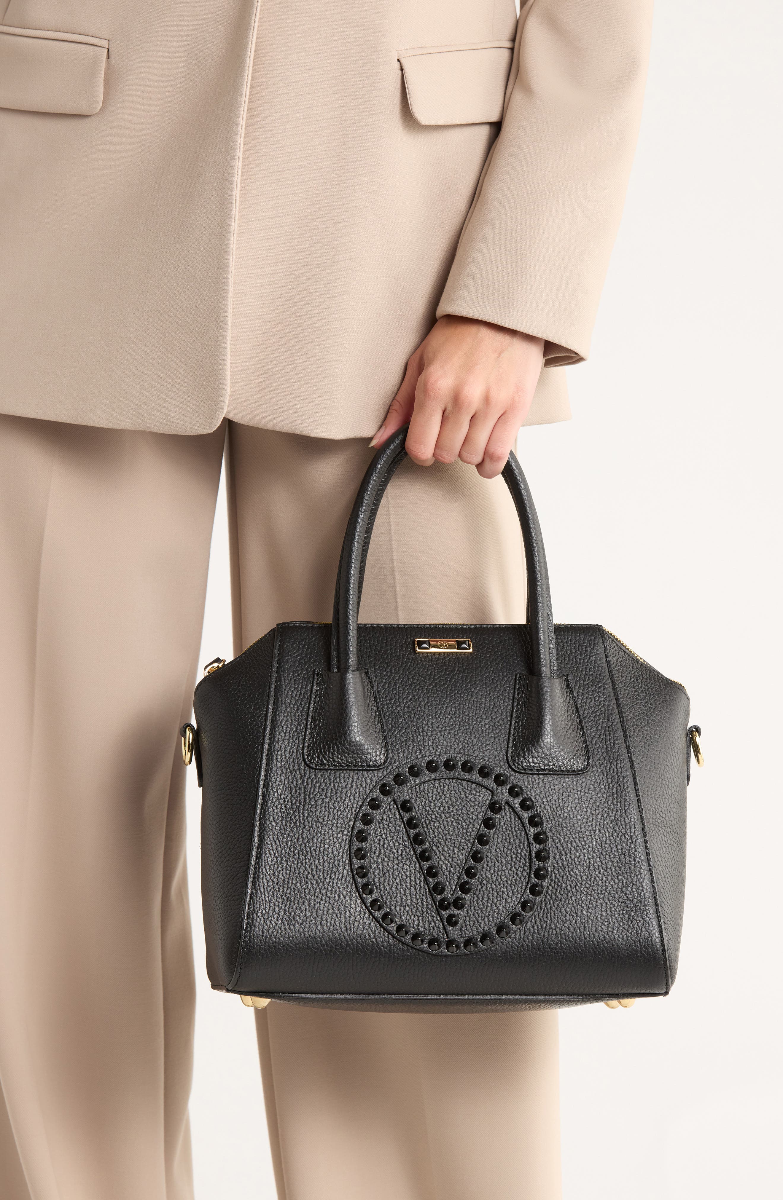 VALENTINO BY MARIO VALENTINO Minimi VLOGO Leather Shoulder Bag, Alternate, color, 