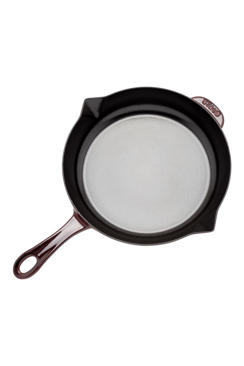 10-Inch Enameled Cast Iron Fry Pan, Alternate, color, GRENADINE