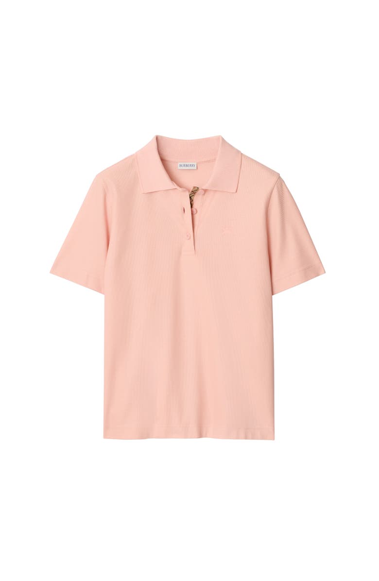 Burberry Cotton Polo Shirt, Alternate, color, Posy Pink