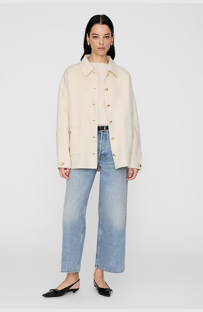 ANINE BING Luca Cashmere BlendJacket, Main, color, Ivory