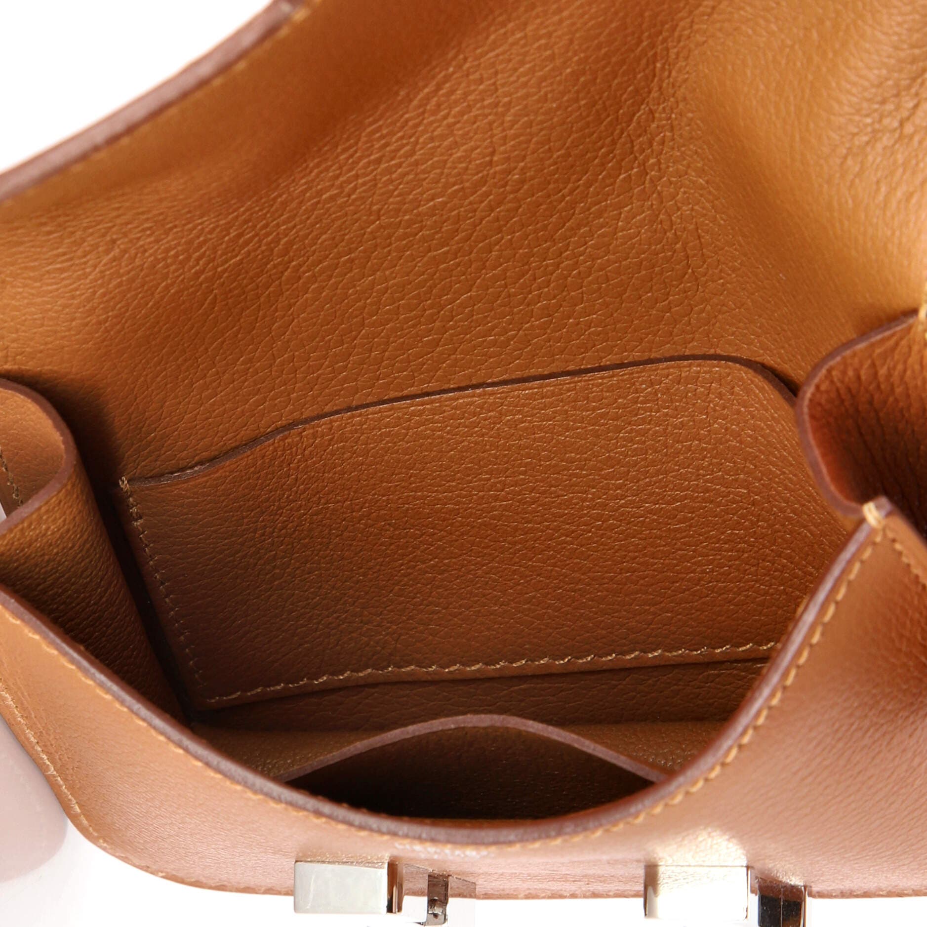 Pre-Owned Hermes Constance Slim Wallet Evercolor, Alternate, color, Quebracho