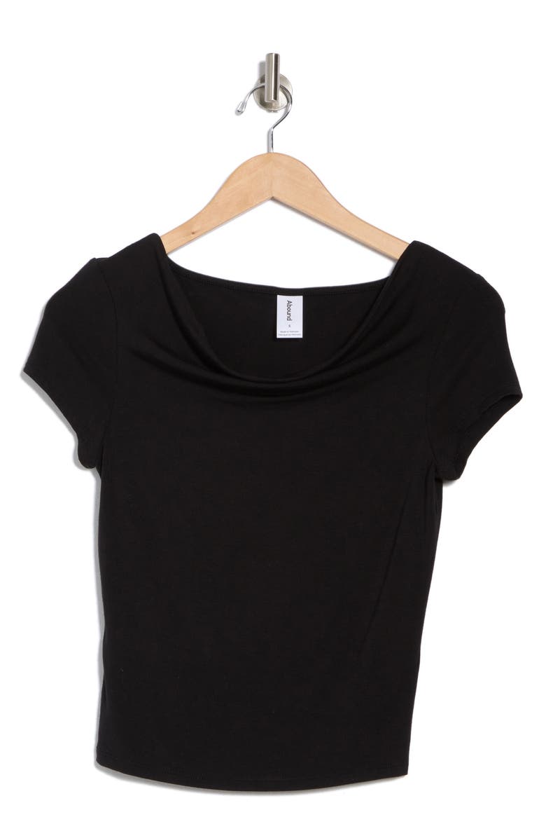 Abound Cowl Neck Top, Alternate, color, Black