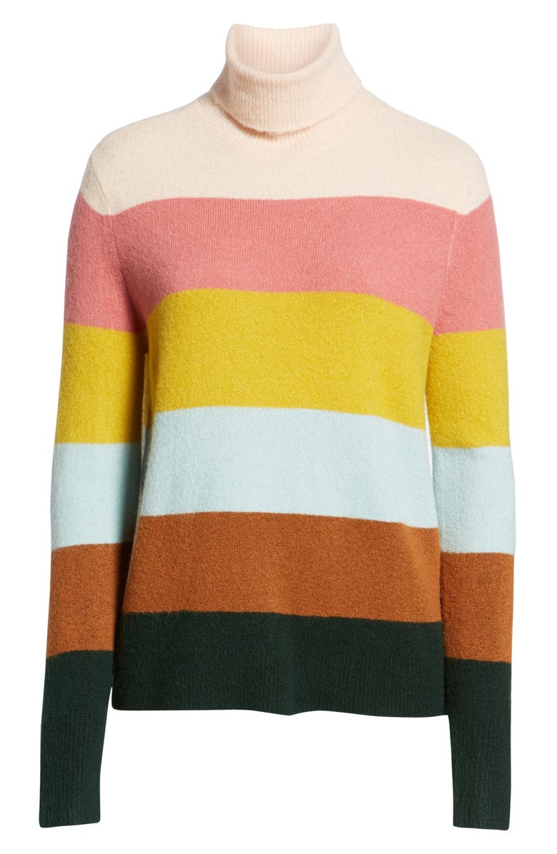 Halogen<sup>®</sup> x Atlantic-Pacific Stripe Turtleneck Sweater, Alternate, color,