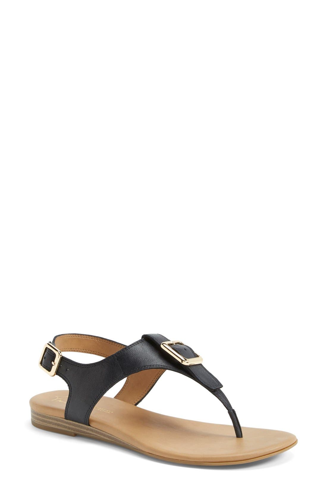 'Gita' Thong Sandal, Main, color, BLACK