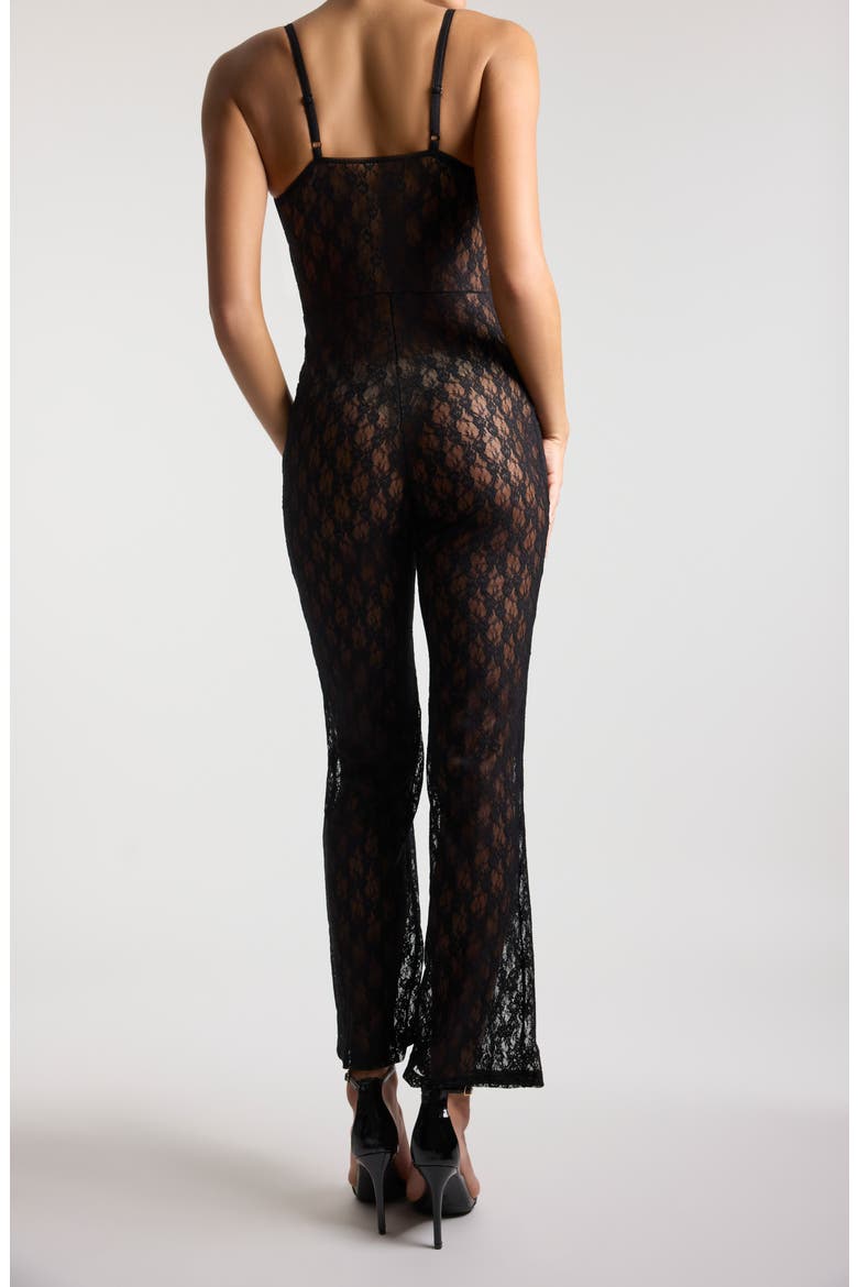 Lucy Sheer Lace Jumpsuit, Alternate, color, BLACK