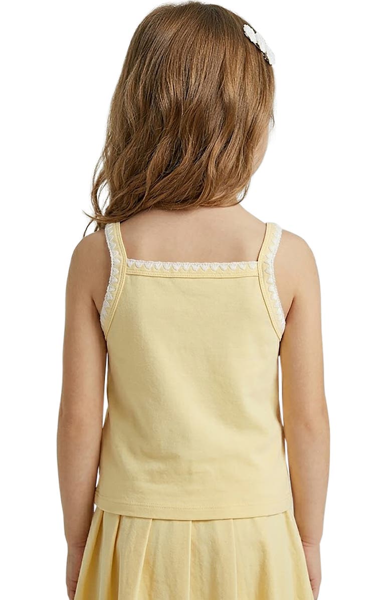 Hayden Girls Kids' Embroidered Trim Cotton Blend French Terry Tank, Alternate, color, 