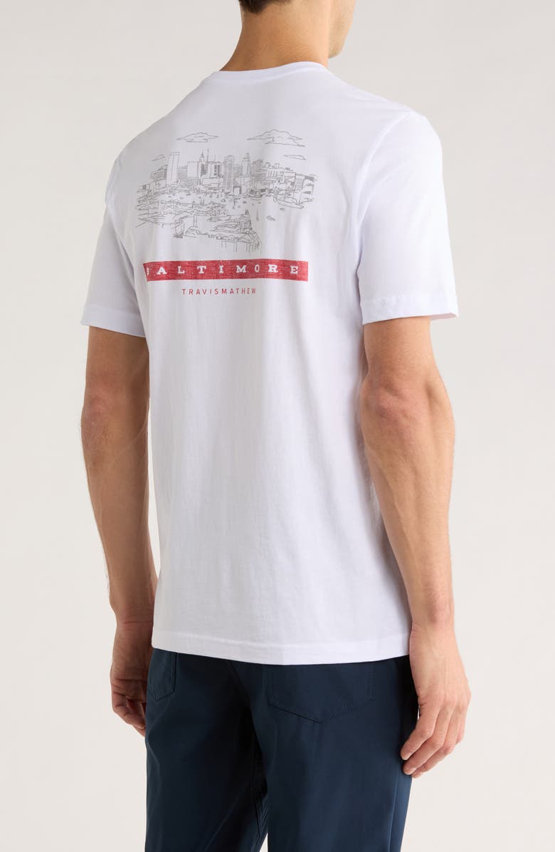 TravisMathew Telephoto Cotton Graphic T-Shirt, Alternate, color, White