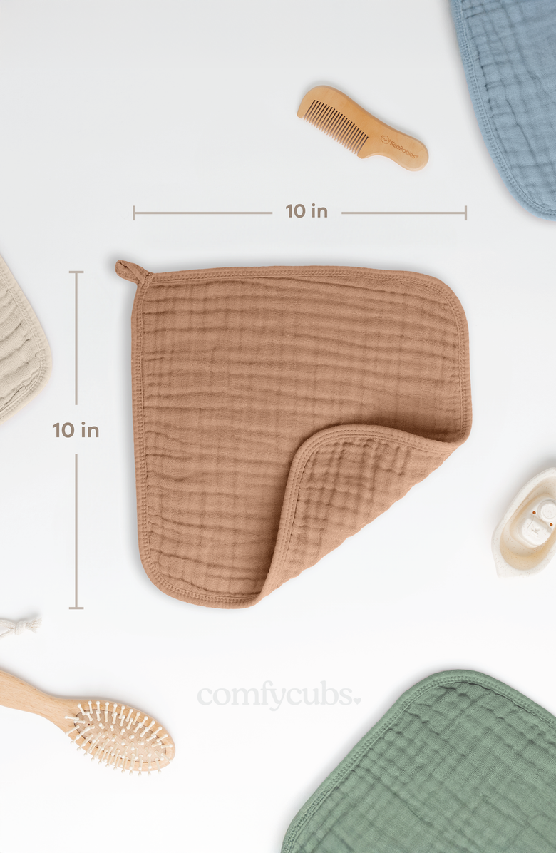 Comfy Cubs Muslin Washcloths - Pack of 6, Alternate, color, Multicolor