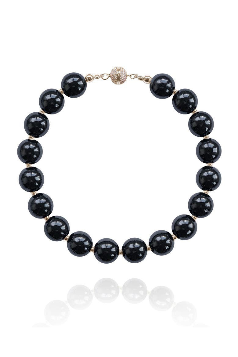 Siena Bold Necklace, Main, color, Raven