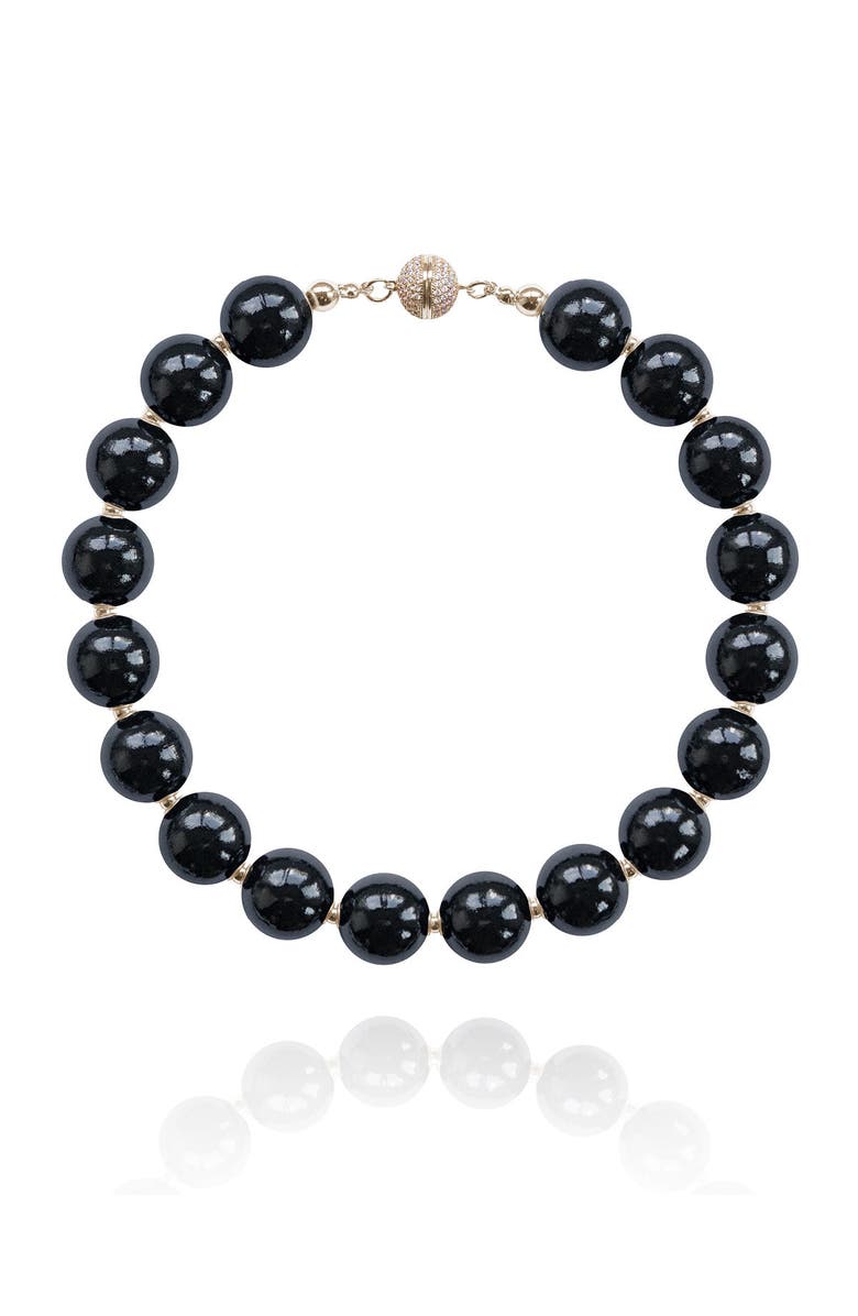 Saulė Label Siena Bold Necklace, Main, color, Raven