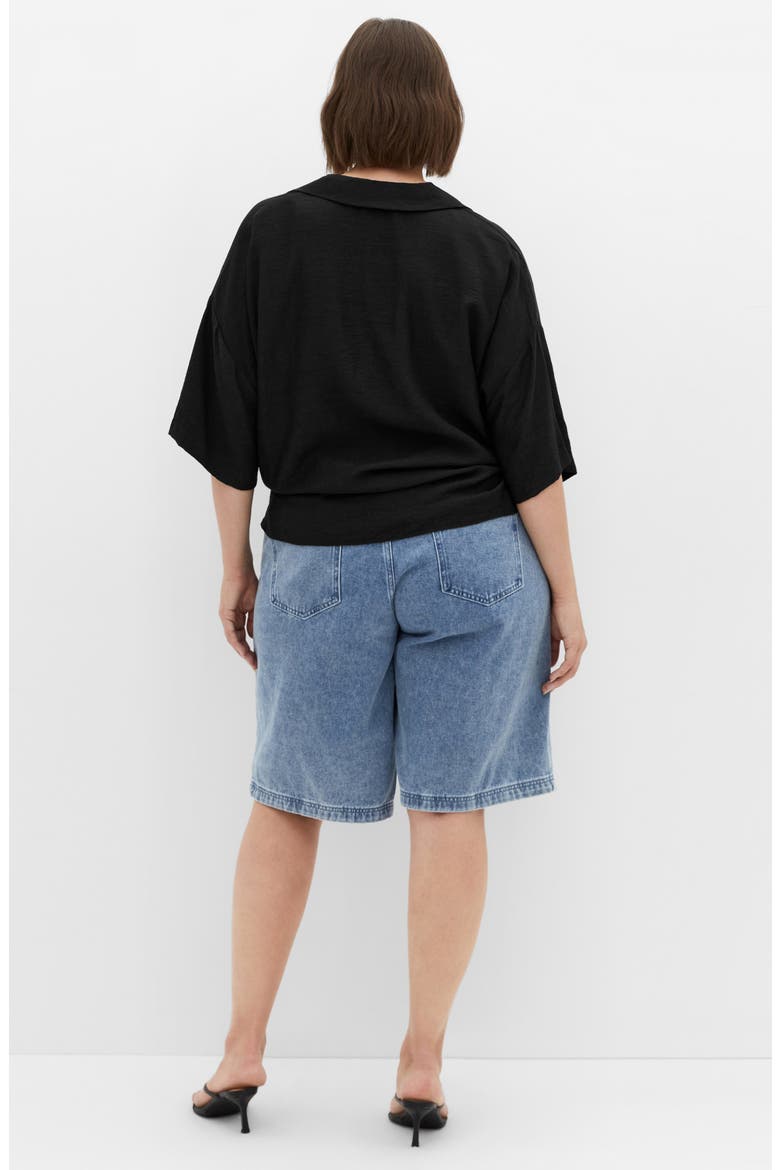 Rosie Tie Front Top, Alternate, color, BLACK