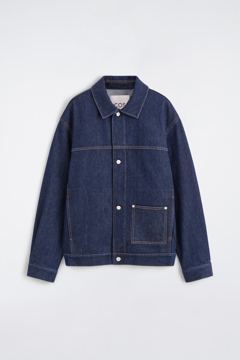 Denim Shirt Jacket, Alternate, color, DARK BLUE