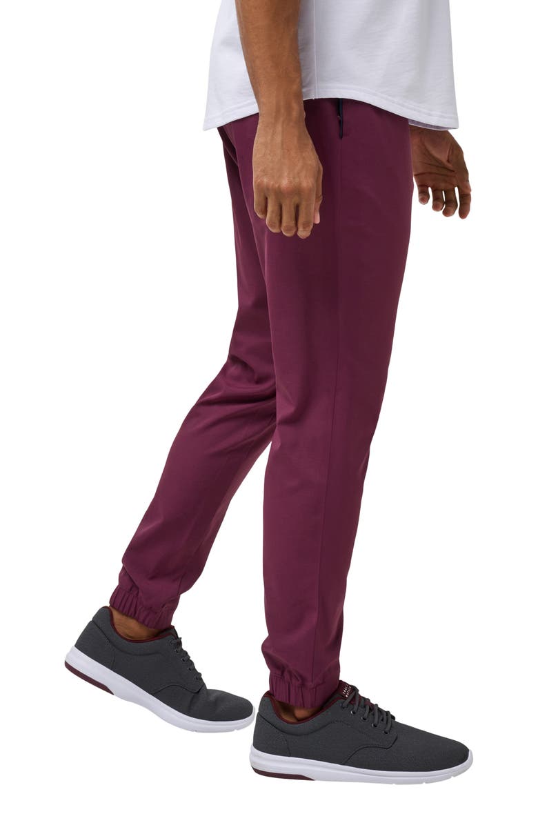 TravisMathew Sport Mode Twill Joggers, Alternate, color, Mauve Wine