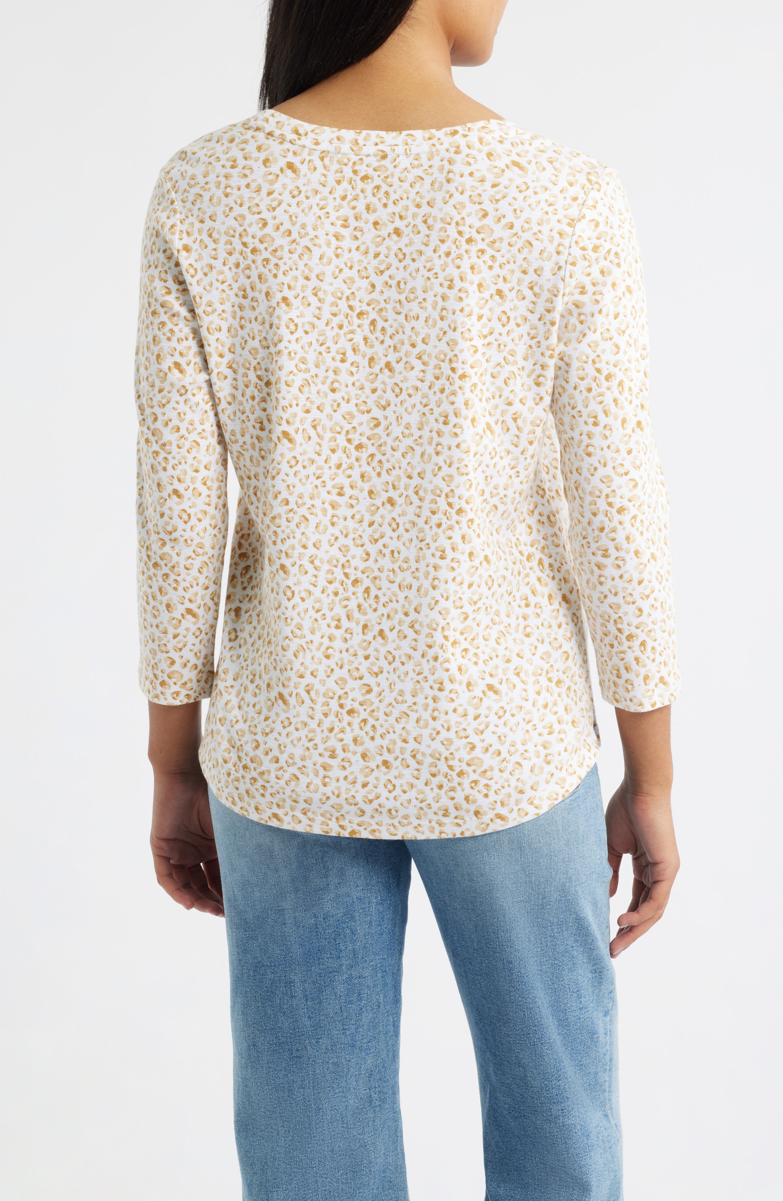 Ashley Isles Print Cotton Knit Top - image 2