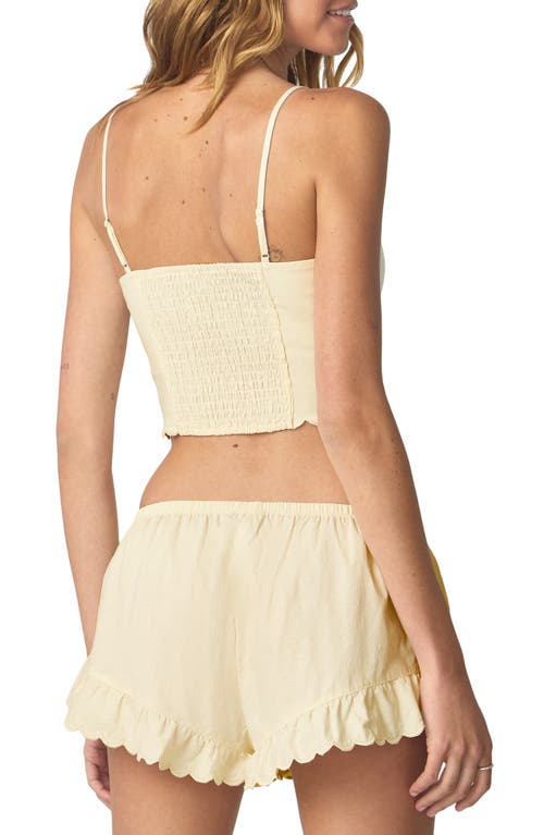 Florence By Mills Scallop Crop Camisole In Brown