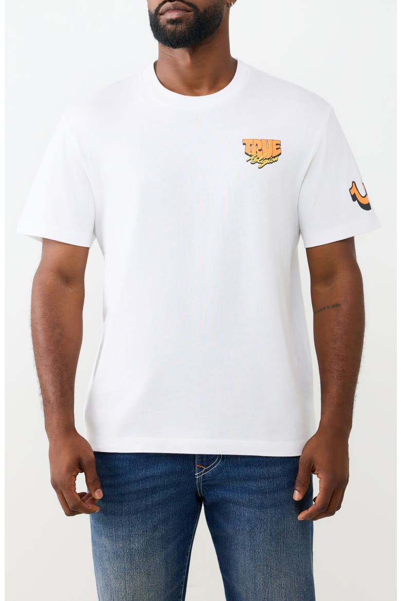 Horseshoe Balloon Graphic T-Shirt, Main, color, OPTIC WHITE