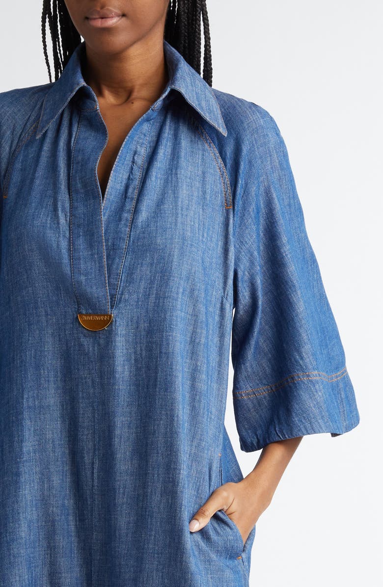 Zimmermann Denim Maxi Dress, Alternate, color,