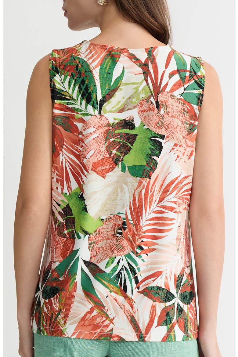 Hardware Keyhole Cap Sleeve Top, Alternate, color, VANILLA ICE MULTI