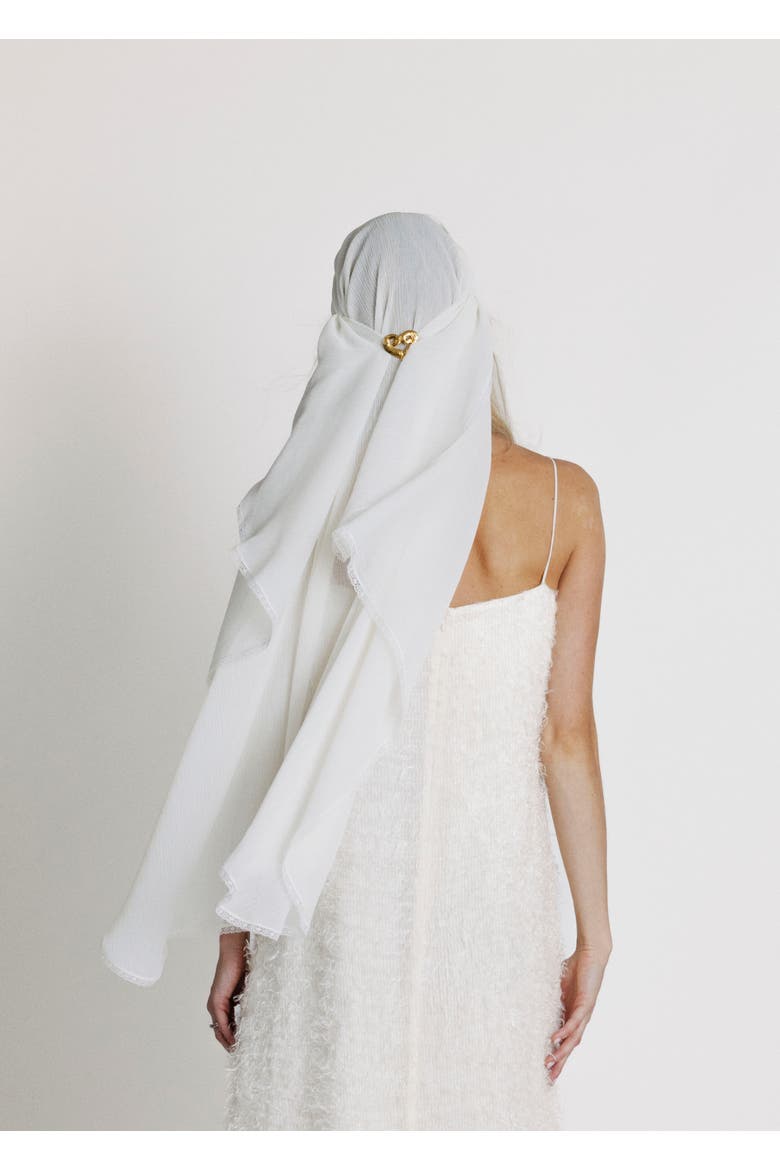 Juliet Cap Veil, Alternate, color, White