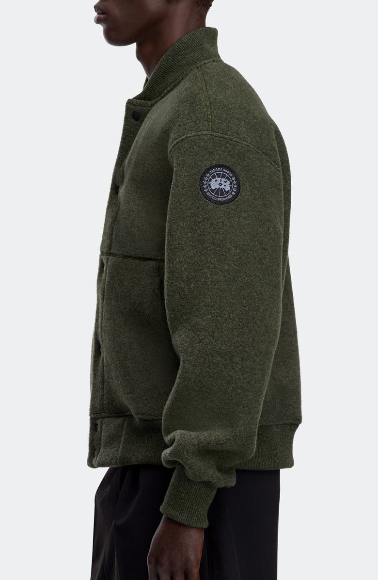 Canada Goose Hudson Black Label Fleece Bomber Jacket, Alternate, color, Dark Sage