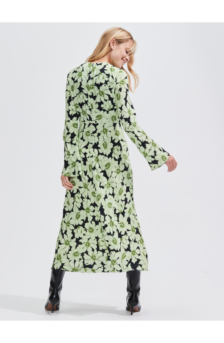 Ro&Zo Floral Flute Sleeve Dress, Alternate, color, Green