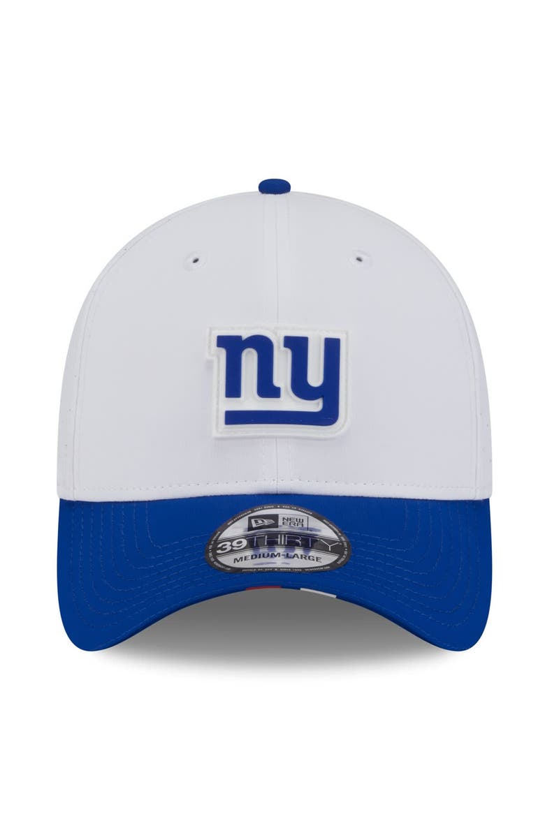 New Era Men's New Era White/Royal New York Giants 2025 NFL Training Camp 39THIRTY Flex Hat, Alternate, color, White