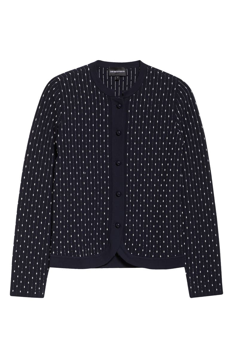 Emporio Armani Polka Dot Cardigan, Alternate, color, Fancy Blue