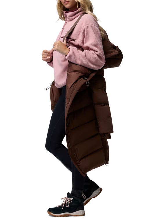Columbia Amaze Water Repellent 650 Fill Power Down Puffer Coat In Burgundy