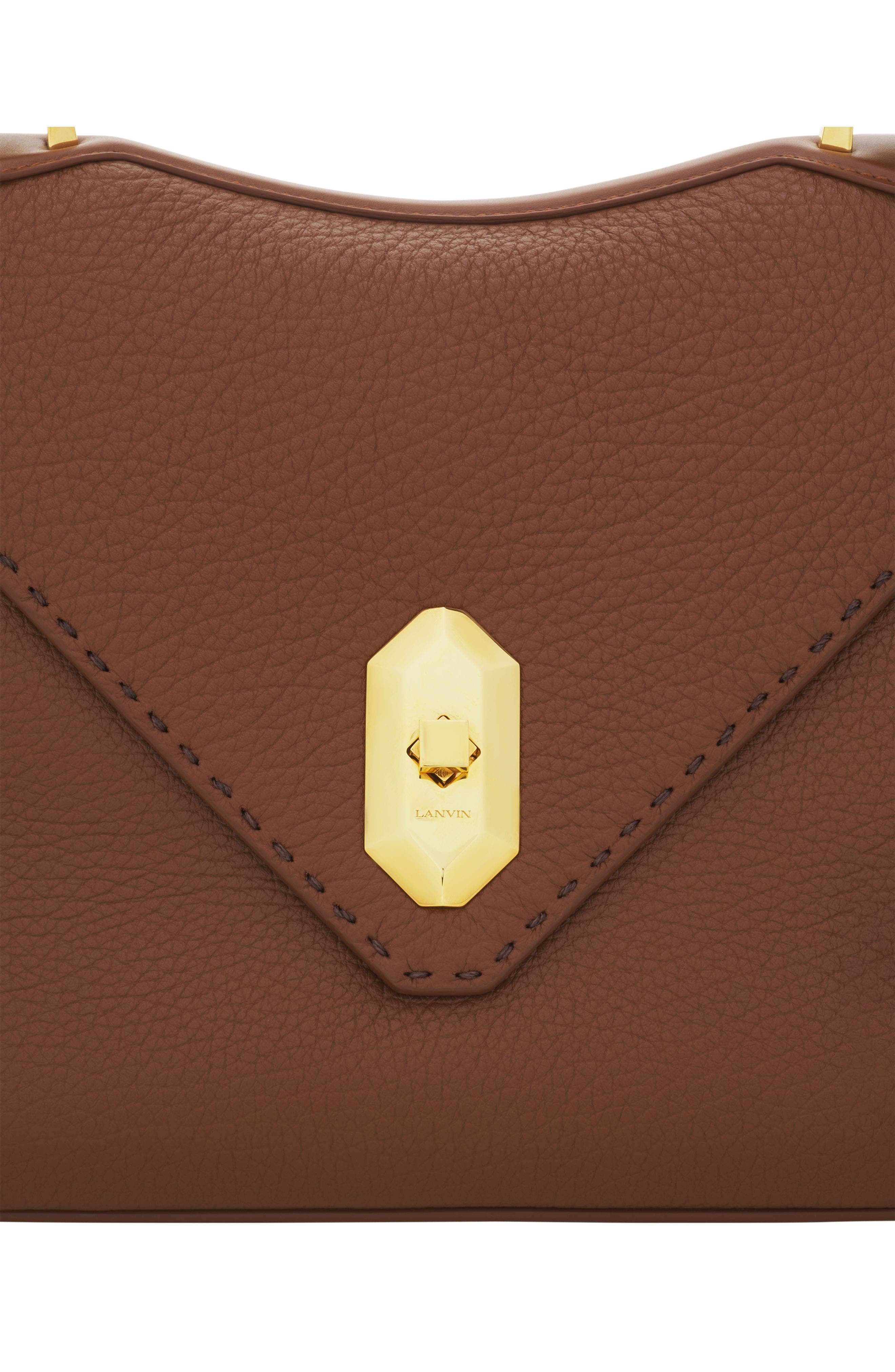 Lanvin Le Confident By Lanvin Leather Bag, Alternate, color, Chestnuts
