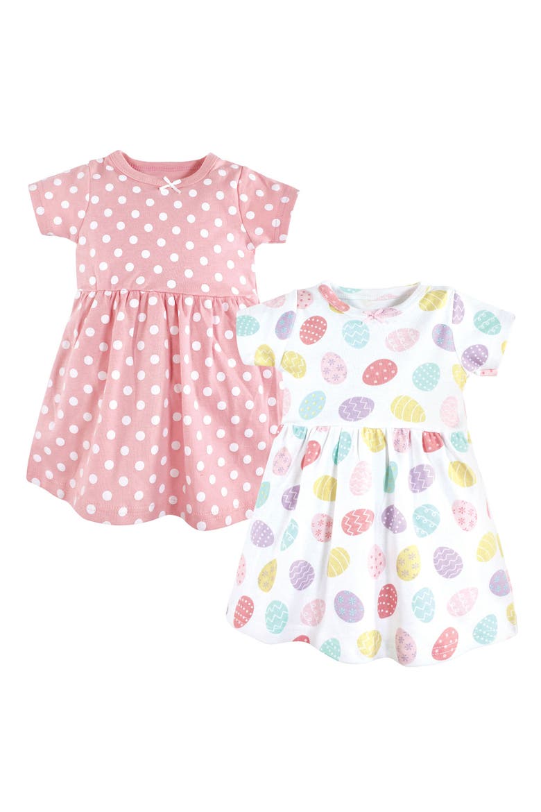 Cozy Stylish Baby Dress 2Pk, Main, color, Easter Eggs