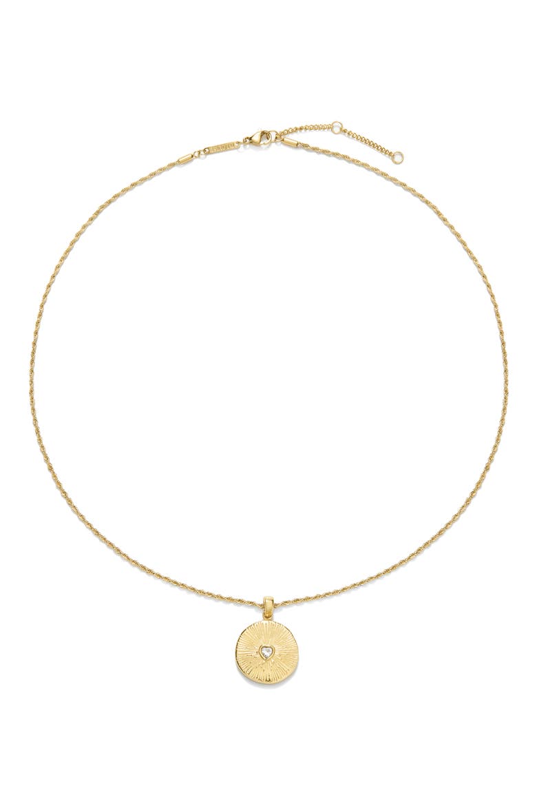 Heart Talisman Pendant Necklace, Main, color, GOLD