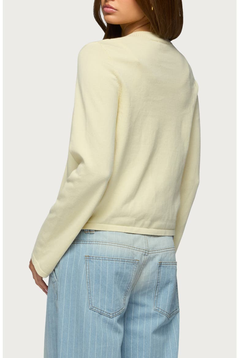 Jenie Split Front Cardigan, Alternate, color, YELLOW
