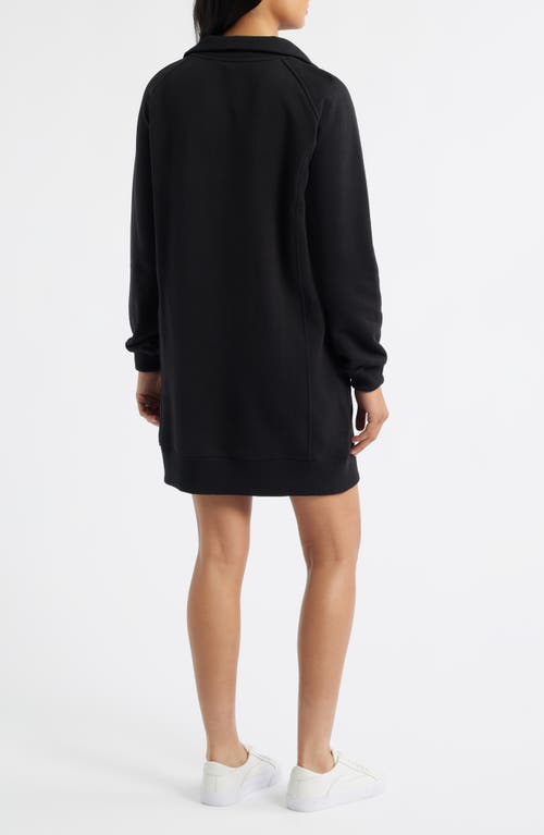 Hatley Anna Spread Collar Sweatshirt Dress In Black