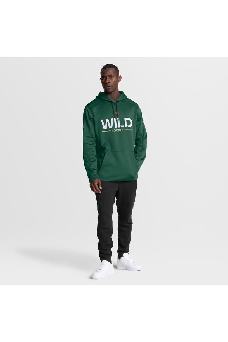 Men's Fanatics Green Minnesota Wild Authentic Pro Rink Hoodie, Alternate, color, Green