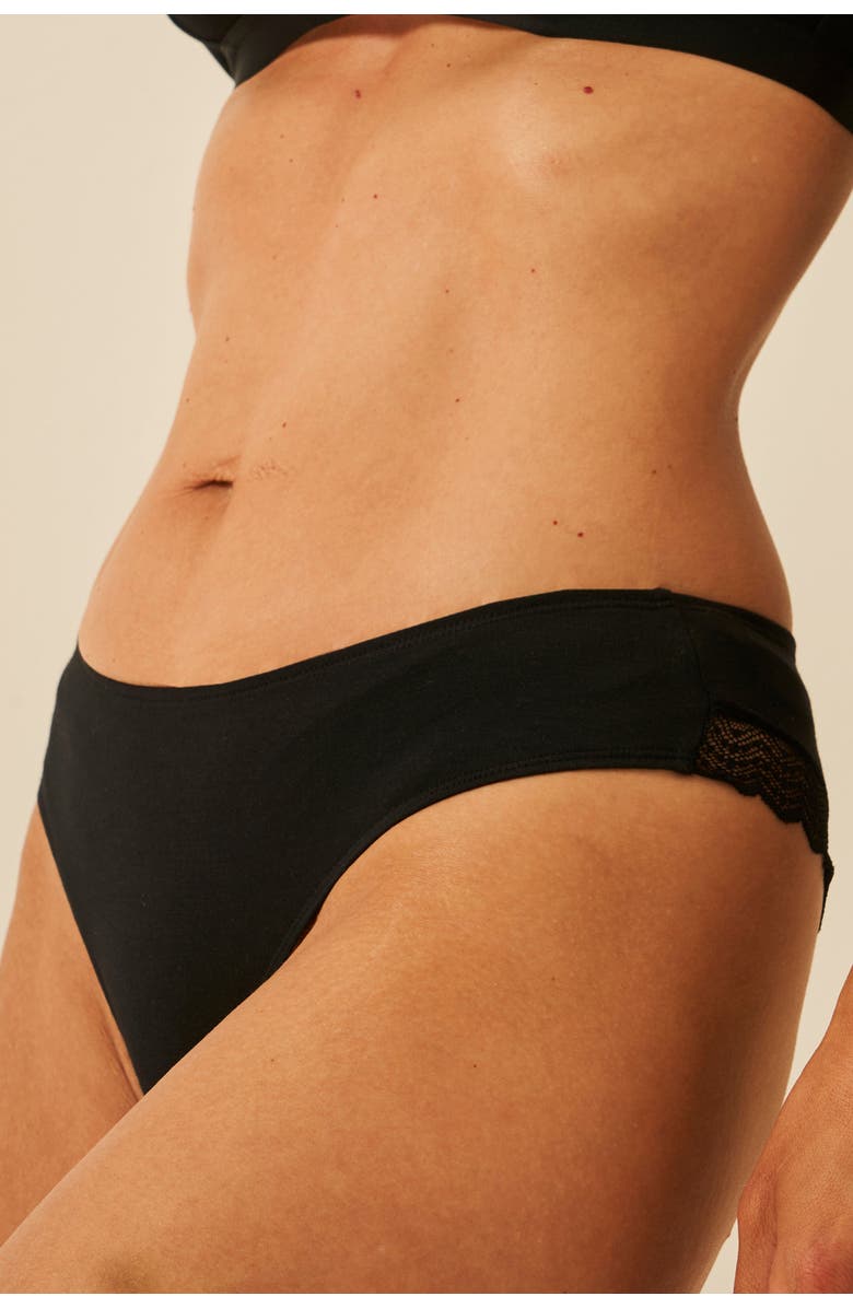 Stripe & Stare Zig Zag Lace Brazilian Four Pack, Alternate, color, Sand Essentials