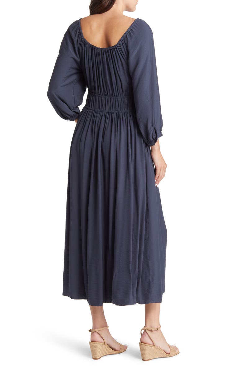 Madewell Sophia Twill Midi Dress, Alternate, color,